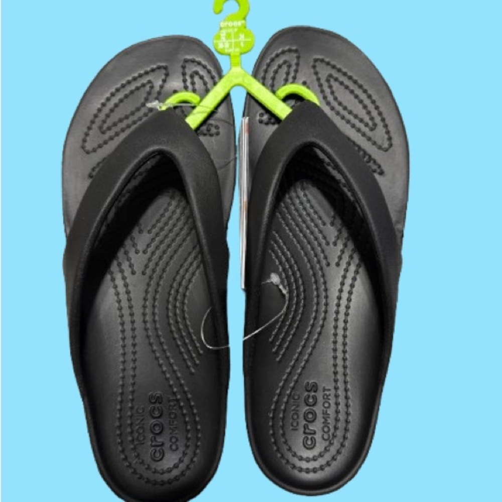 CROCS Kadee II Flip New w/ Tags - Black Size 8 - Picture 8 of 9